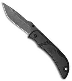 Outdoor Edge Chasm Lockback Knife Gray Zytel (3.3" Black SW)