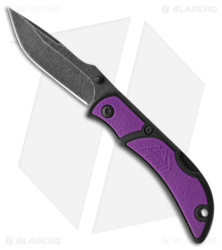 Outdoor Edge Chasm Lockback Folding Knife Purple Zytel (2.5