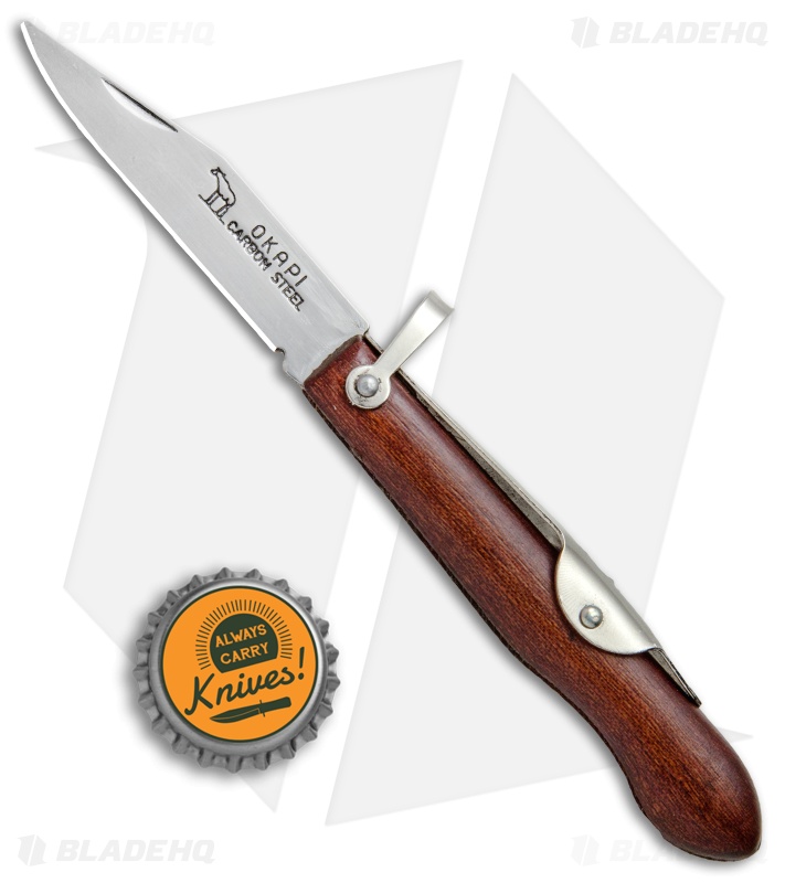 Okapi Genet Slip Joint Folding Knife Cherry Wood (2.7" Satin)