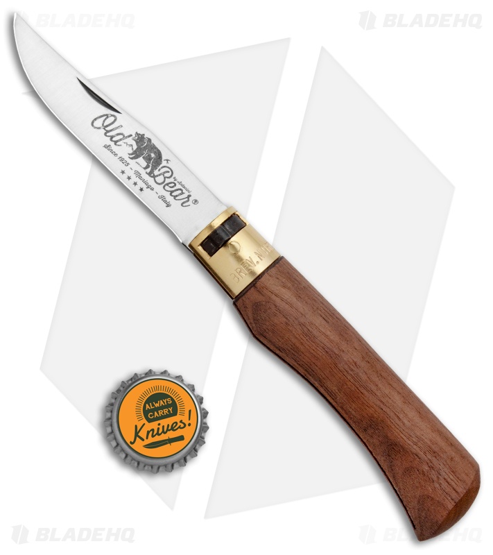 Antonini Old Bear Classical Large Folding Knife American Walnut (3.4" Satin)