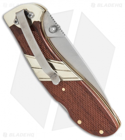 Old Timer Large Lockback Folding Knife Wood (3.3." Satin) 32OT