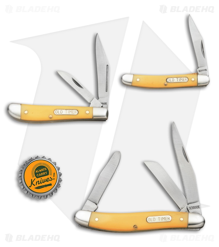 Old Timer Limited Ed. Pocket Knife Gift Set Yellow SCPROM151GPY