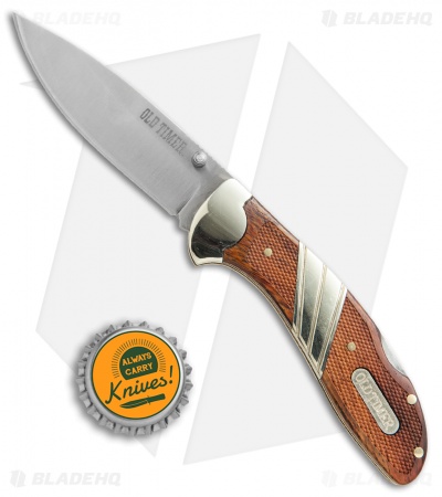 Old Timer Medium Lockback Folding Knife Wood (2.8" Satin) 31OT