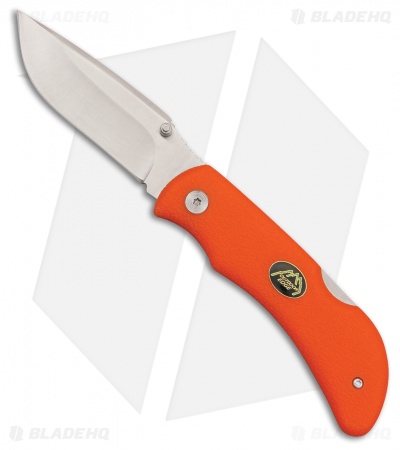 Outdoor Edge Grip-Blaze Lockback Knife Orange TPR (3.2" Satin)