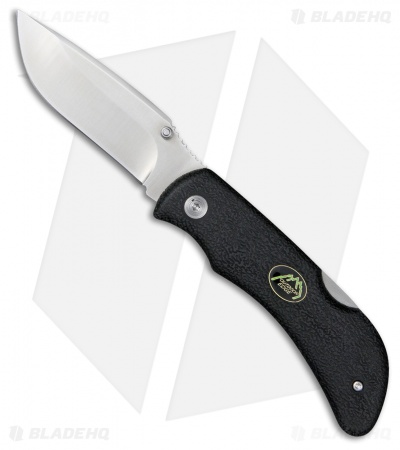 Outdoor Edge Grip-Lite Lockback Knife Black TPR (3.2" Satin)