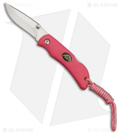 Outdoor Edge Mini-Babe Lockback Knife Pink TPR  (2.2" Satin)