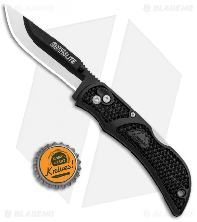 Outdoor Edge Onyx Lite Lockback Knife  w/ 2 Extra Blades (2.75" Satin)