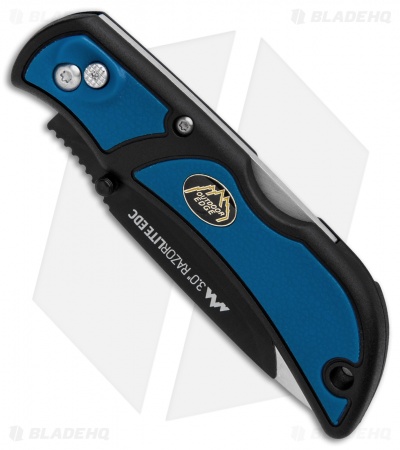 Outdoor Edge Razor Lite Lockback Knife Blue w/ 3 Extra Blades (2.8" Satin)