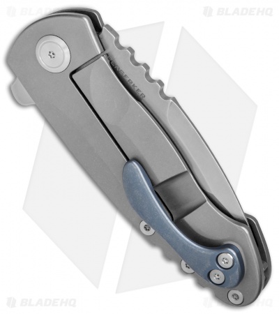 PMP Knives Berserker Frame Lock Flipper Knife Ti (3.5" Stonewash)