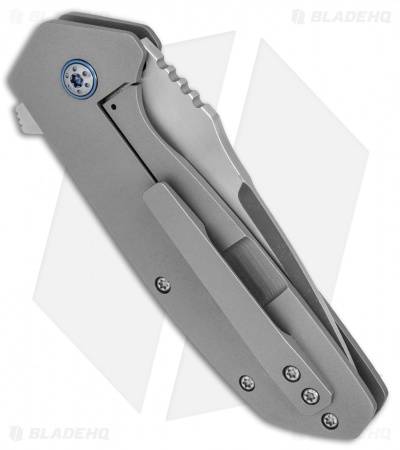 Pena Knives Custom Semi Stinger Frame Lock Knife Titanium (3.4" Two-Tone)
