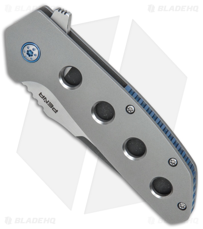 Pena Knives Custom Semi Stinger Frame Lock Knife Titanium (3.4" Two-Tone)