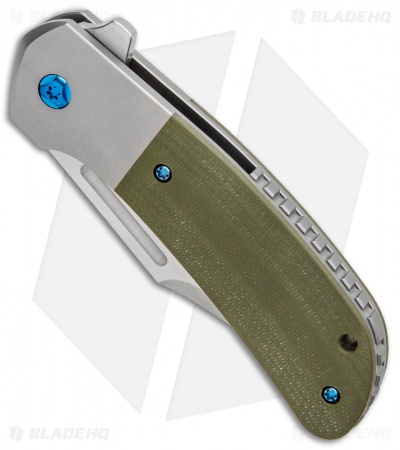 Pena Knives X-Series Lanny's Clip Flipper Knife Green G-10/Ti (3.25" Stonewash)