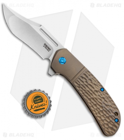 Pena Knives X-Series Lanny's Clip Flipper Knife Jigged Bronze Ti (3.25" SW)