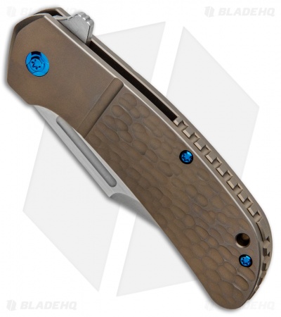 Pena Knives X-Series Lanny's Clip Flipper Knife Jigged Bronze Ti (3.25" SW)