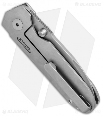 Prometheus Design Werx Badger Frame Lock Knife Titanium (3" Bead Blast) 