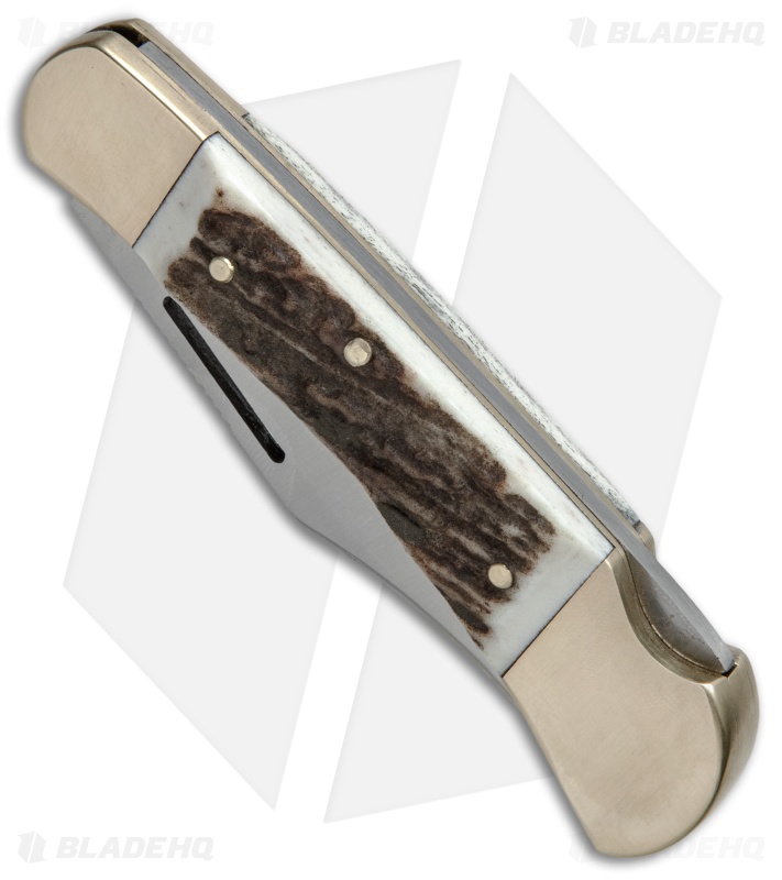 Puma Earl Lockback Knife Stag Horn (2.8" Satin) 210900 - Blade HQ