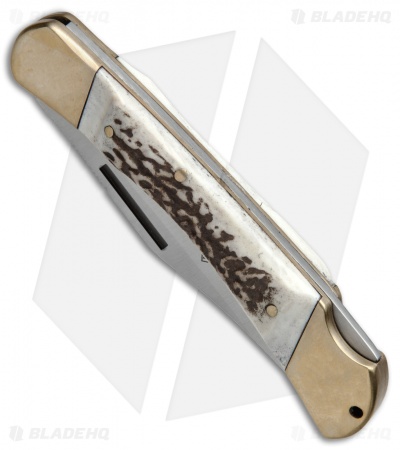 Puma Prince Lockback Knife Stag Horn (3.75" Satin) 210910