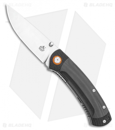 QSP Copperhead Liner Lock Knife Black G-10 (3.5" Satin) 