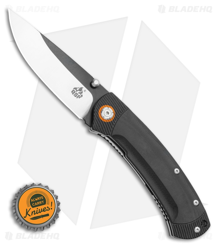QSP Copperhead Liner Lock Knife Black G-10 (3.5" Two Tone) 