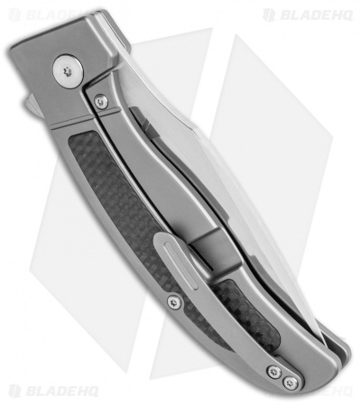 QSP Legatus Frame Lock Knife Titanium w/CF Inlay (3.25" Satin) QS136-A
