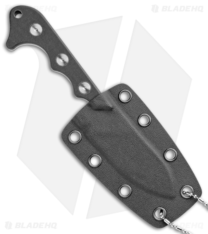 QSP Neckmuk Fixed Blade Neck Knife Black G-10 (2.8" Satin) QS125-A