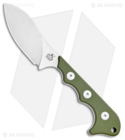 QSP Neckmuk Fixed Blade Neck Knife Green G-10 (2.8" Satin) QS125-C