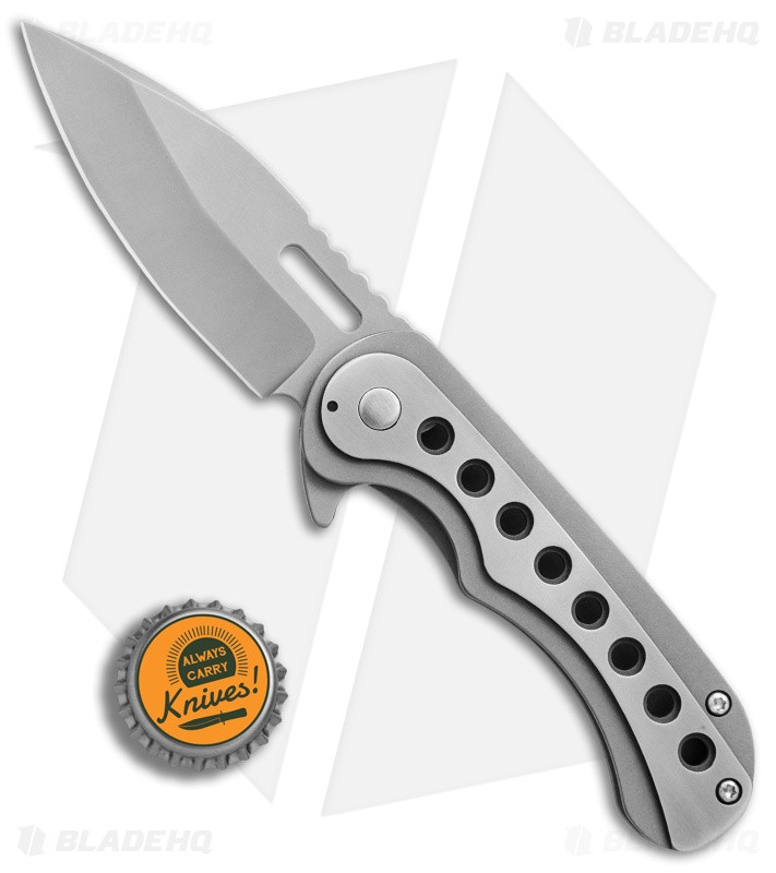 Quest Custom Gentlemen's Spearpoint 3.0 Frame Lock Knife Ti (3" Stonewash)