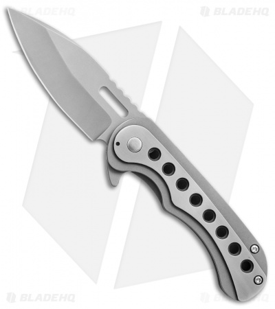 Quest Custom Gentlemen's Spearpoint 3.0 Frame Lock Knife Ti (3" Stonewash)