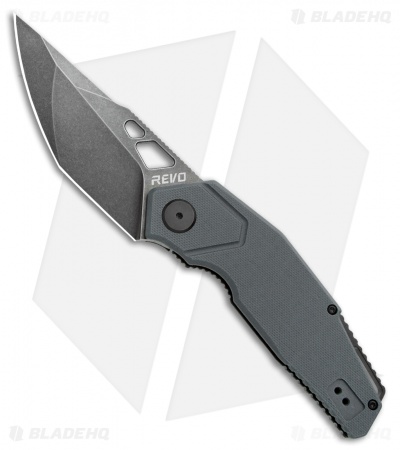 REVO Berserk Frame Lock Folding Knife Gray G-10 (3.4" Black Stonewash)