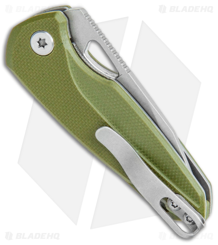 REVO Vipera Liner Lock Knife Green G-10 (2" Stonewash) 