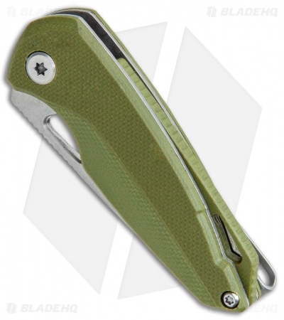 REVO Vipera Liner Lock Knife Green G-10 (2" Stonewash) 