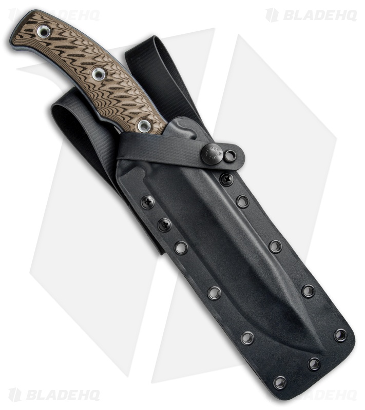 RMJ Tactical Combat Africa Fixed Blade Hyena Brown G-10 (7" Gray)