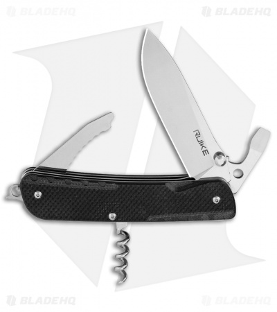 RUIKE LD21 Multifunctional Liner Lock Knife Black G-10 (3.5" Mirror)