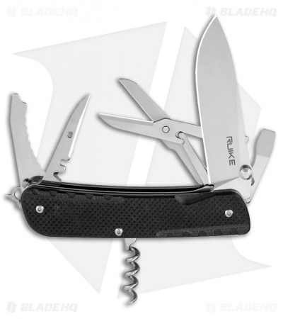 RUIKE LD31 Multifunctional Liner Lock Knife Black G-10 (3" Mirror)