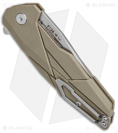 RUIKE P138 Tanto Liner Lock Knife Desert Tan G-10 (3.5" Satin)