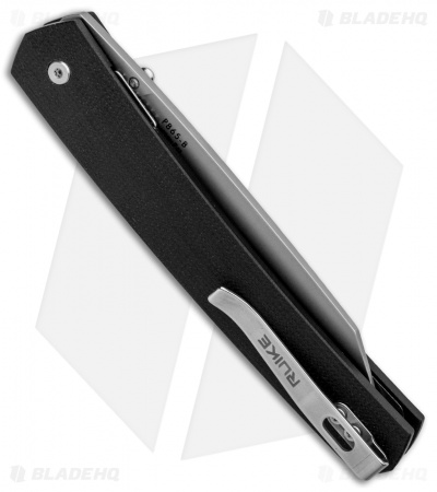RUIKE P865 Liner Lock Wharncliffe Knife Black G-10 (3.5" Bead Blast)