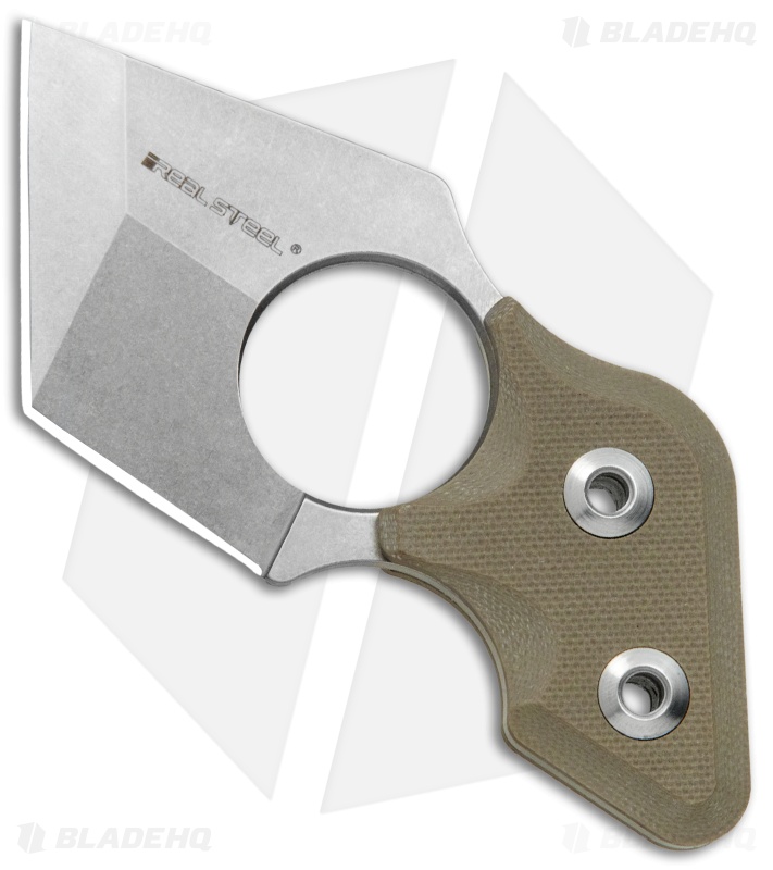Real Steel Black Cat Tactical Fixed Blade Neck Knife Coyote G-10 (2.2" SW)