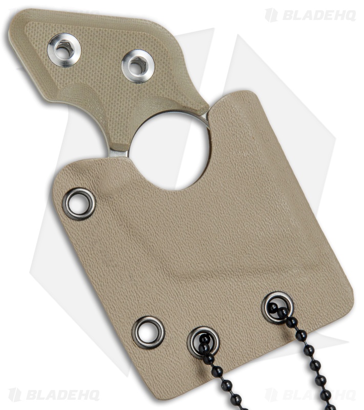 Real Steel Black Cat Tactical Fixed Blade Neck Knife Coyote G-10 (2.2" SW)