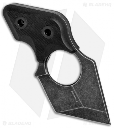 Real Steel Black Cat Tactical Fixed Blade Neck Knife Black G-10 (2.2" Black SW)