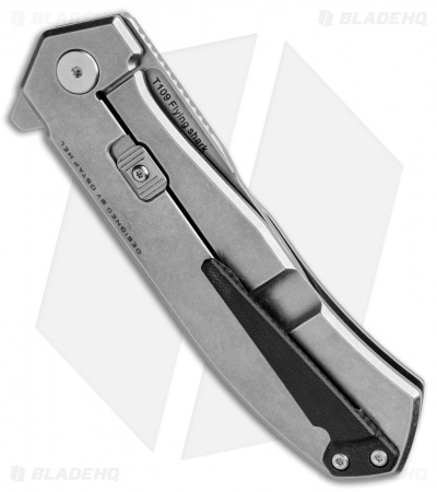 Real Steel Flying Shark Frame Lock Knife Carbon Fiber (4" Stonewash) T109