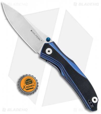 Real Steel Knives Horus Free Liner Lock Knife Black/Blue G-10 (3.6