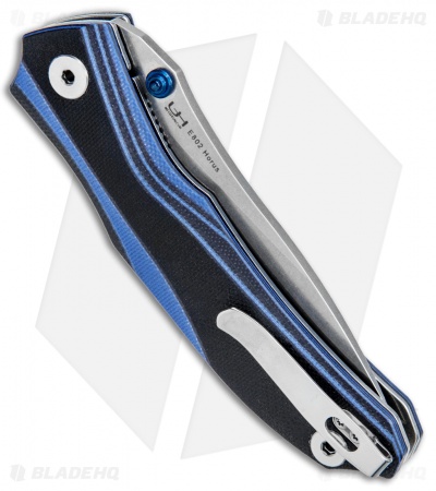 Real Steel Knives Horus Free Liner Lock Knife Black/Blue G-10 (3.6" SW) 7432