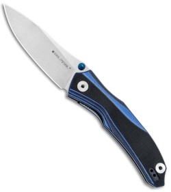 Real Steel Knives Horus Free Liner Lock Knife Black/Blue G-10 (3.6" SW) 7432