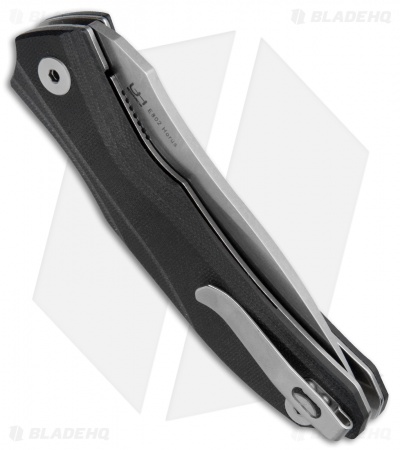 Real Steel Knives Horus Free Liner Lock Knife Black G-10 (3.625" Stonewash) E802