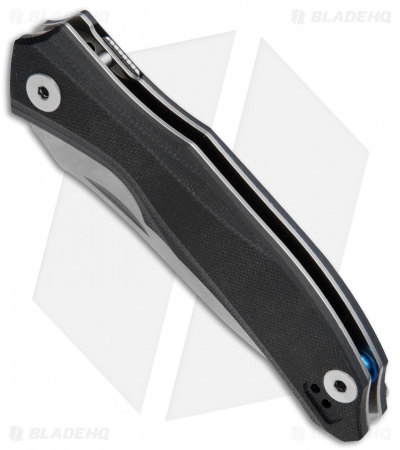 Real Steel Knives Horus Free Liner Lock Knife Black G-10 (3.625" Stonewash) E802