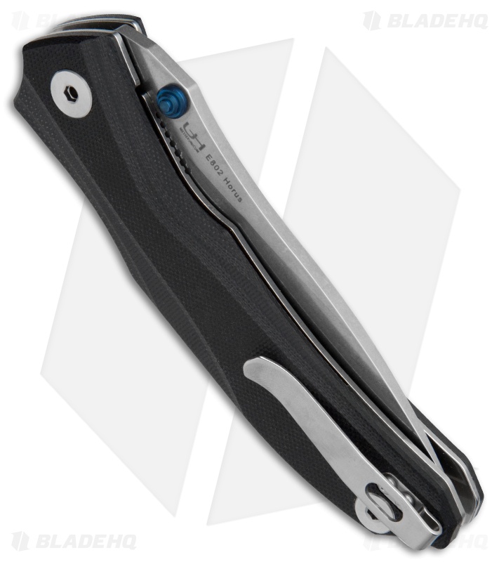 Real Steel Knives Horus Liner Lock Knife Black G-10 (3.625" Stonewash) E802