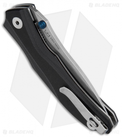 Real Steel Knives Horus Liner Lock Knife Black G-10 (3.625" Stonewash) E802