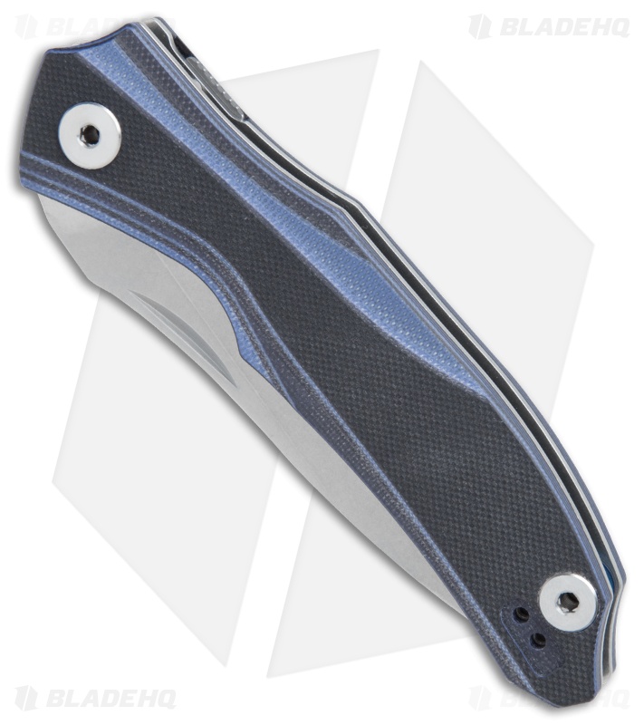 Real Steel Knives Horus Free Liner Lock Knife Black/Blue G-10 (3.6" SW) 7434
