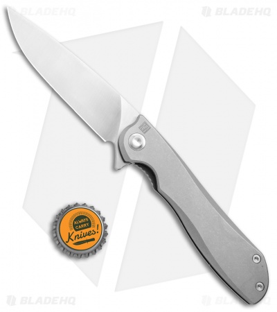 Real Steel Megalodon Frame Lock Knife Titanium (3.8" Satin M390) 