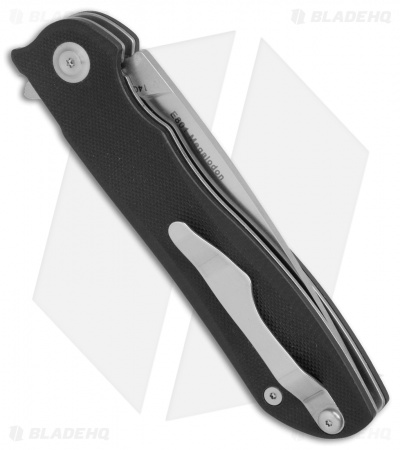 Real Steel Megalodon Liner Lock Knife Black G-10 (3.8" Satin) E801